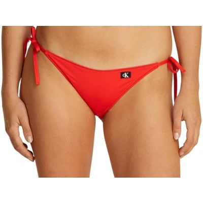 Image of Calvin Klein Swimwear SIDE TIE Bikini bottoms, Women&#039;s, Size: Medium, Flaming chili