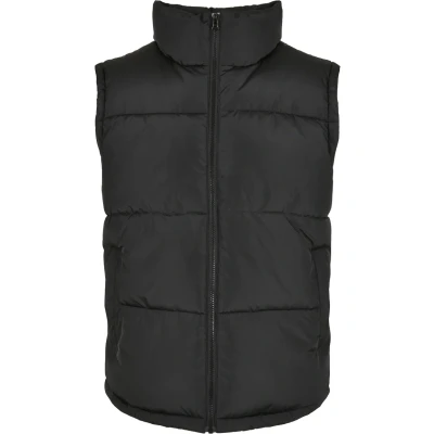 Image of Urban Classics Block Puffer VEST Waistcoat, Men&#039;s, Size: Large, Black/black