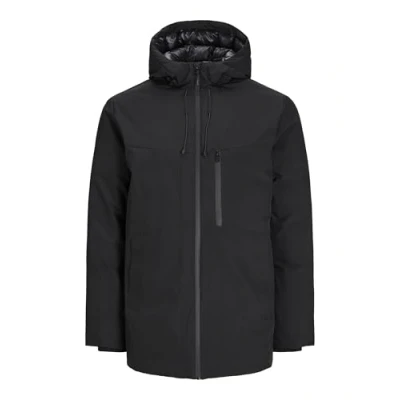 Image of Jack &amp; Jones Jjpayne Jacket Parka, Men&#039;s, Size: Small, Black