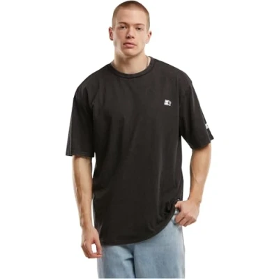 Image of Starter Essential TEE Basic Tshirt, Men&#039;s, Size: Large, Black acid washed