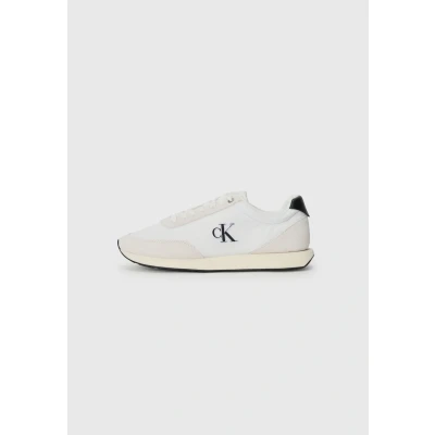 Image of Calvin Klein Jeans Retro Trainers, Men&#039;s, Size: 7, Bright white/black shoes