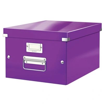 Image of Leitz A4 Storage Box, Click and Store Range 60440062 Medium, Purple
