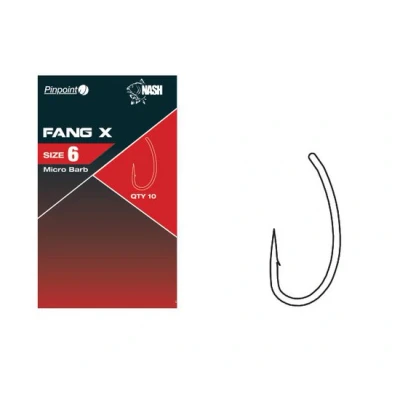 Image of Nash Fang X Size 8 Carp hooks