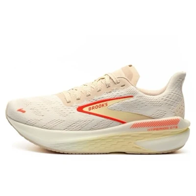Image of Brooks Hyperion GTS 2 Road running shoes, Women&#039;s, Size: 8, White peach coral Textile