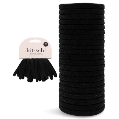 Image of Kitsch Recycled Nylon Elastics (Various Colours) Black