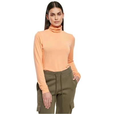 Image of Urban Classics Turtleneck Longsleeve Long sleeved top, Women&#039;s, Size: 3XL, Papaya