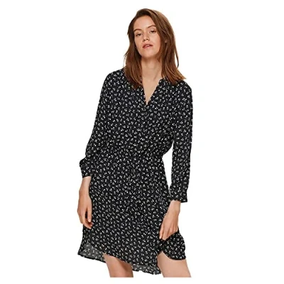 Image of Selected Femme Sfdamina 7/8 Dress Shirt dress, Women&#039;s, Size: 12, Black