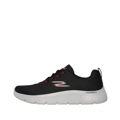 Image of Skechers GO WALK FLEX Trainers, Men&#039;s, Size: 8, Black/red Textile/synthetics