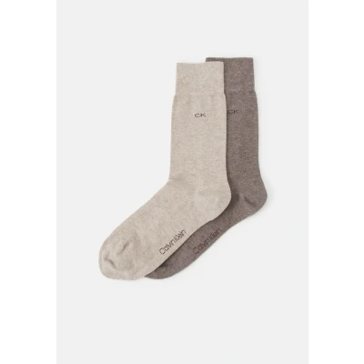 Image of Calvin Klein Underwear Unisex 2 PACK Socks, Men&#039;s, Size: 6 8, Brown melange