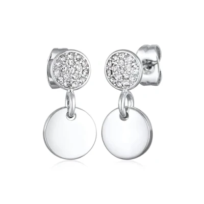 Image of Elli RUND PLÄTTCHEN Earrings, Women&#039;s, Size: One Size, Silber