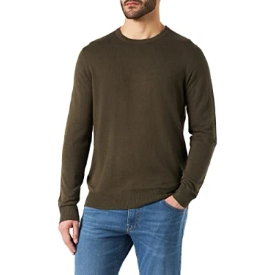 Image of Jack &amp; Jones Jjeemil CREW NECK NOOS Jumper, Men&#039;s, Size: XS, Olive night