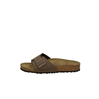 Image of Birkenstock Catalina Narrow Slippers, Women&#039;s, Size: 3.5, Mocha High quality imitation leather