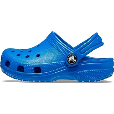 Image of Crocs Classic Unisex Mules for kids, Size: 5K, Blue bolt Synthetics