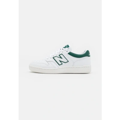 Image of New Balance 480 Unisex Training shoe, Size: 3.5, White Leather and textile