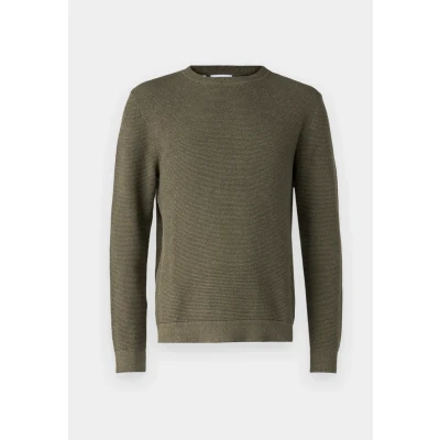 Image of Selected Homme Slhross Structure CREW NECK Jumper, Men&#039;s, Size: Large, Vetiver/kamalata