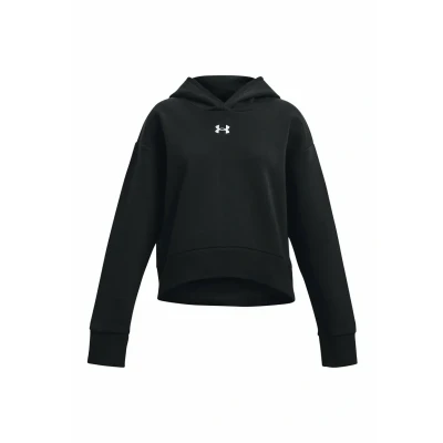 Image of Under Armour Rival CROP Hoodie Black for kids, Size: 8y,