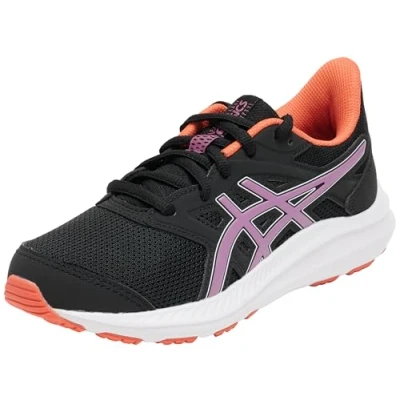 Image of Asics JOLT 4 GS Unisex Road running shoes for kids, Size: 6, Black/ube Textile/synthetics