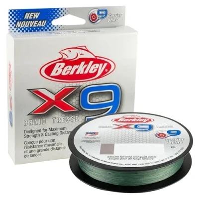 Image of Berkley x9 Braided line Low Vis Green 0.35mm / 36.3kg (300m) fishing