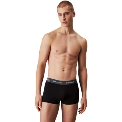 Image of Calvin Klein Men&#039;s Low Rise Trunk, Black (B Tur, R Gr, Gr H, D Mv, Sd Wbs), M