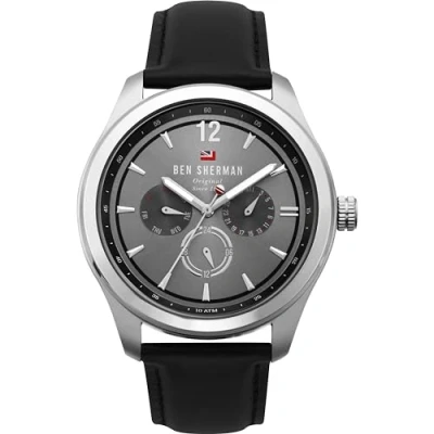 Image of Ben Sherman Mens Multi dial Quartz Watch with Leather Strap WBS112B,