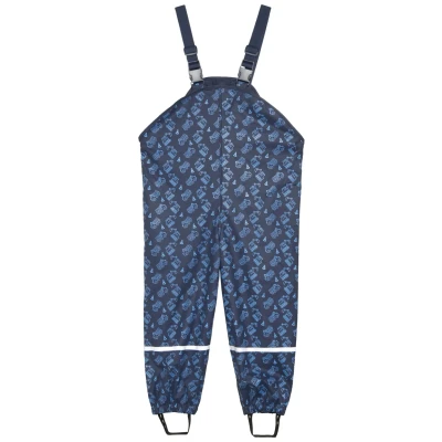 Image of Playshoes Baustelle Allover Rain trousers for kids, Size: 9 12m, Marine