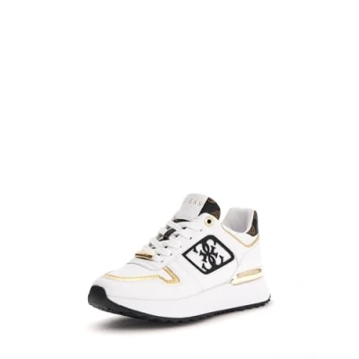 Image of Guess Koyaa Trainers, Women&#039;s, Size: 8, White/brown Pu