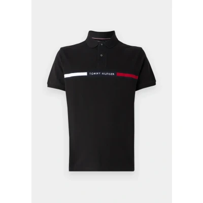 Image of Tommy Hilfiger Chest Insert Polo shirt, Men&#039;s, Size: Small, Black