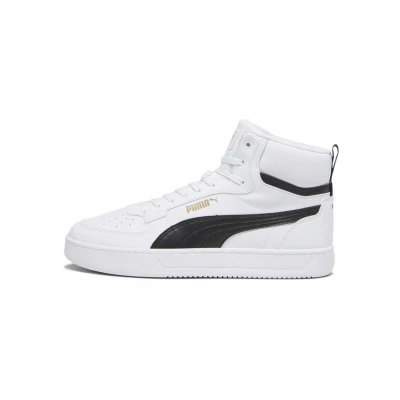 Image of Puma Caven 2.0 Hightop trainers, Size: 8, Whitedark myrtlecaramel latte leather and imitation