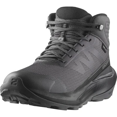 Image of Salomon Elixir TOUR WP Hiking shoes, Women&#039;s, Size: 8.5, Asphalt/black/castle rock Textile/synthetics