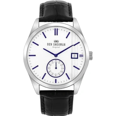 Image of Ben Sherman Men&#039;s Analogue Quartz Watch with Leather Strap WB039UB, Bracelet