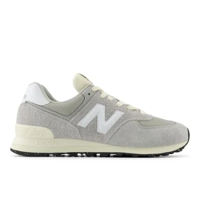 Image of New Balance U574 Unisex Trainers, Size: 5.5, Grey Leather and textile