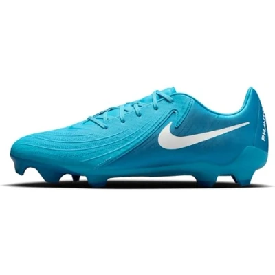 Image of Nike Performance Phantom GX II Academy FG/MG Moulded stud football boots, Men&#039;s, Size: 5.5, Blue fury/white Synthetics