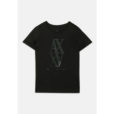 Image of Armani Exchange Print Tshirt, Women&#039;s, Size: XS, Black