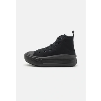 Image of Converse Chuck Taylor ALL STAR MOVE Platform Unisex Hightop trainers for kids, Size: 11.5K, Black/dark smoke grey Textile