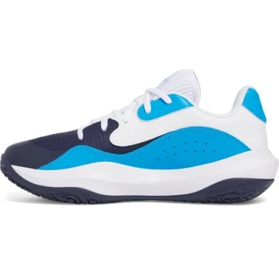 Image of Under Armour Lockdown 7 LOW Basketball shoes, Men&#039;s, Size: 11, Midnight navy/electric blue/white Leather and textile
