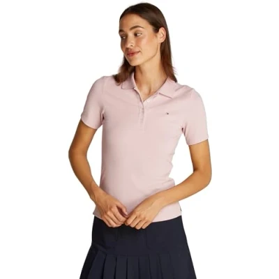 Image of Tommy Hilfiger Polo shirt, Women&#039;s, Size: Small, Foggy pink