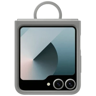 Image of Samsung Silicone Back Cover with Ring Grey Galaxy Z Flip 6