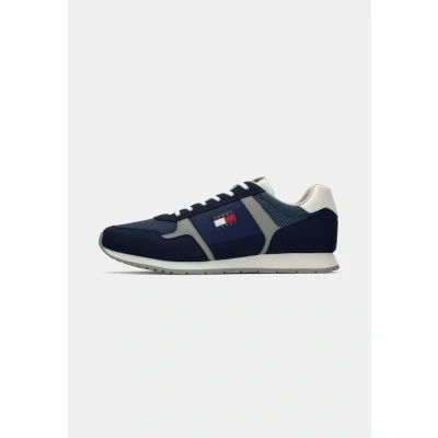 Image of Tommy Jeans Runner Casual Trainers, Men&#039;s, Size: 400, Dark night navy shoes