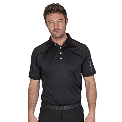 Image of Island GREEN Mens 4 Button CoolPass Polo Shirt Marine S