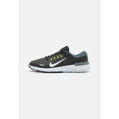 Image of Nike Golf FREE Unisex shoes, Men&#039;s, Size: 6/6.5, Black/white/iron grey/volt Textile/synthetics