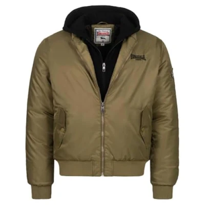 Image of Lonsdale Men&#039;s Ballindean Jacket, Olive/Black, M