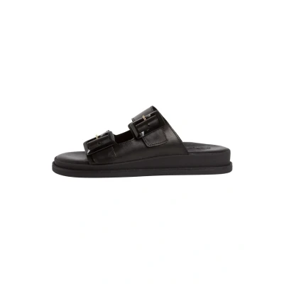 Image of Tamaris Damen Footbed Styles Leder; BLACK LEATHER/schwarz; 41 EU