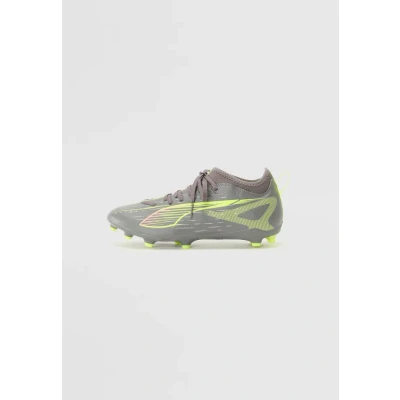 Image of Puma Ultra 5 Match FG/AG JR Unisex Moulded stud football boots, Size: 12K, Silver/yellow shoes