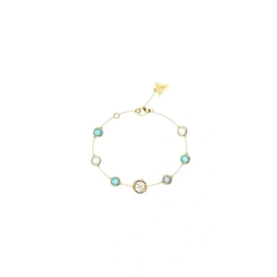 Image of Guess Petra Bracelet Yellow goldcoloured/mint, Women&#039;s, Size: Small, gold coloured/mint