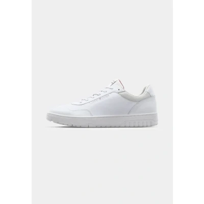 Image of Tommy Hilfiger Men’s Elegant Basket Core Court Trainers, White, 6.5 UK