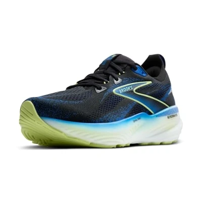 Image of Brooks Glycerin GTS 22 Trainers, Men&#039;s, Size: 14, Black neo yellow Textile