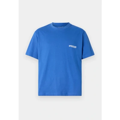 Image of JACK &amp; JONES Jcounion Men&#039;s Crew Neck T Shirt Back Print Relaxed Fit S XXL Cotton, Beaucoup Blue, M