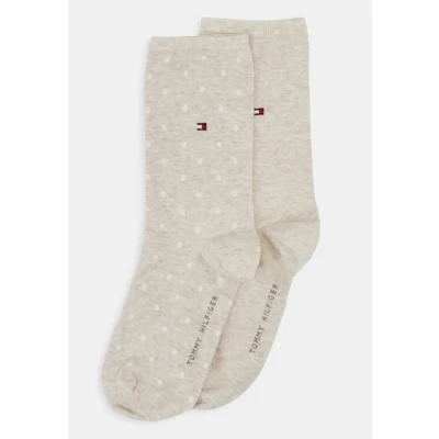 Image of Tommy Hilfiger Women SOCK 2PACK Socks, Women&#039;s, Size: 6 8, Light beige melange