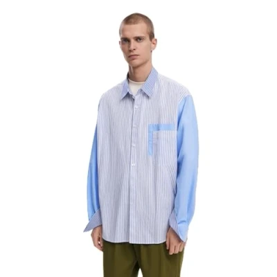 Image of Desigual Men&#039;s Cam_Banker T Shirt, Blue, L