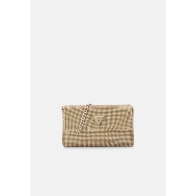 Image of Guess Zalina FLAP Clutch goldcoloured, Women&#039;s, Size: One Size, Gold coloured